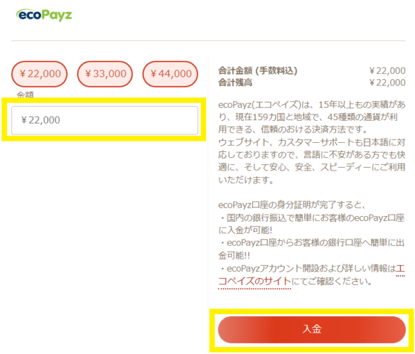 遊雅堂 ペイズ入金